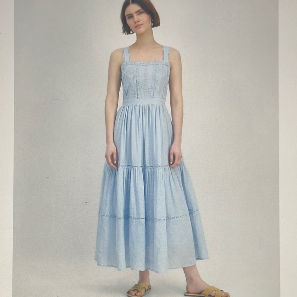 Elegant Blue Sleeveless Dress size S